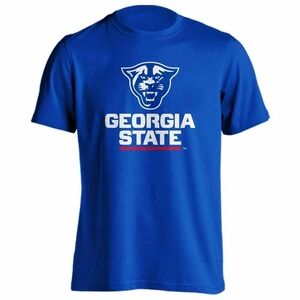 Georgia State Panthers T-Shirt NCAA College Graphic Tee Blue S/M ‎ #6284